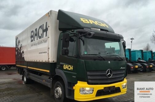 Mercedes Atego 1218  02/2015 (2014 г.в.) тентованный, д.7,1м, с гидробортом