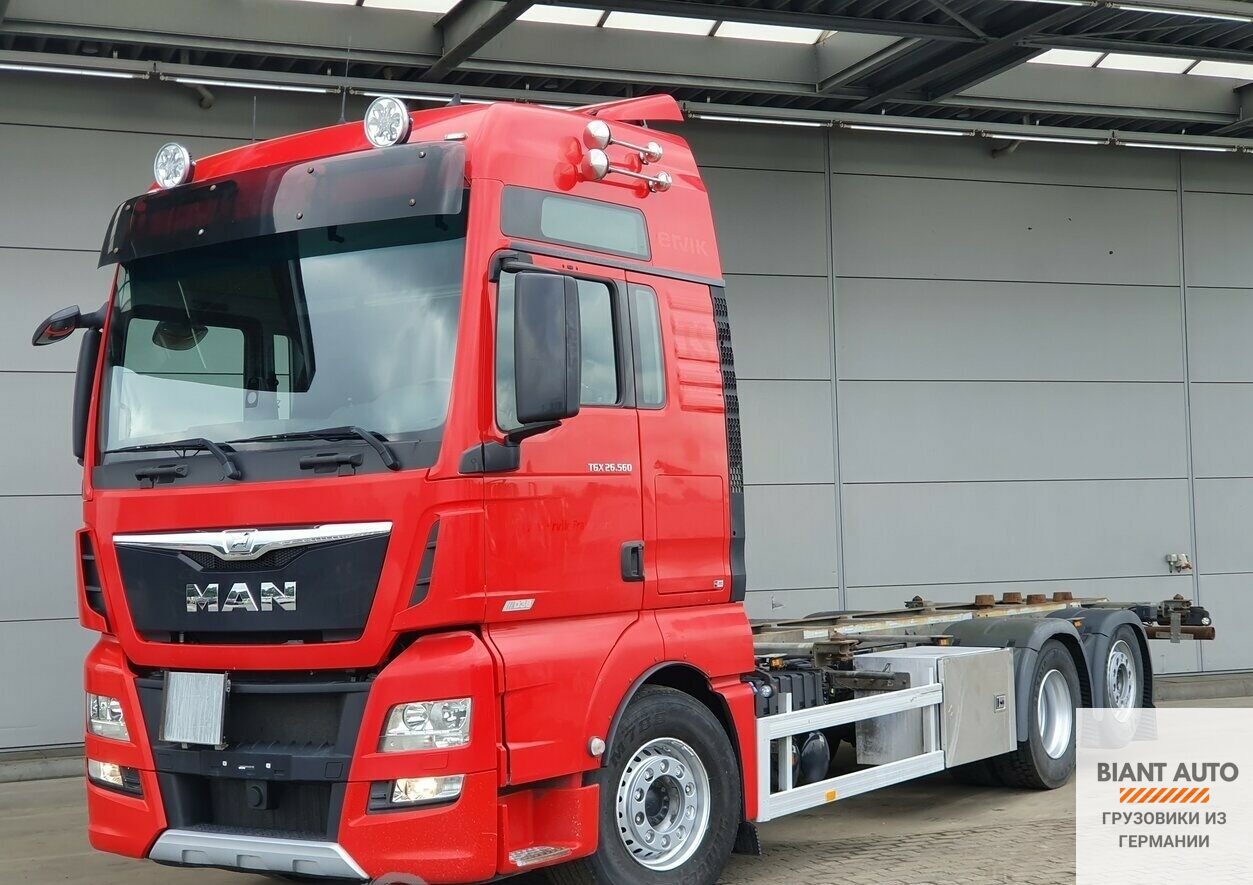 MAN TGX 26.560 6х2 XXL BDF платформа, контейнеровоз, 2015г.в. из Германии.  Компания BIANT AUTO Грузовики из Германии