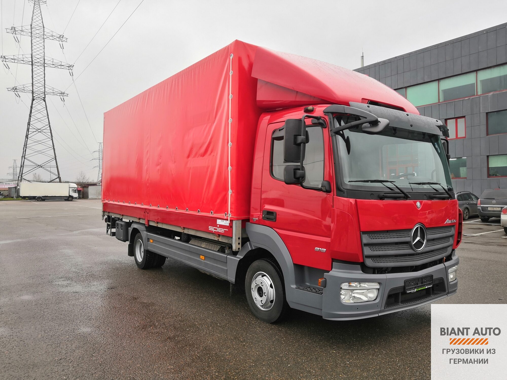 Mercedes Atego 818 L 2015 г.в., тентованный, д. 6,1м с гидробортом, из  Германии. Компания BIANT AUTO Грузовики из Германии