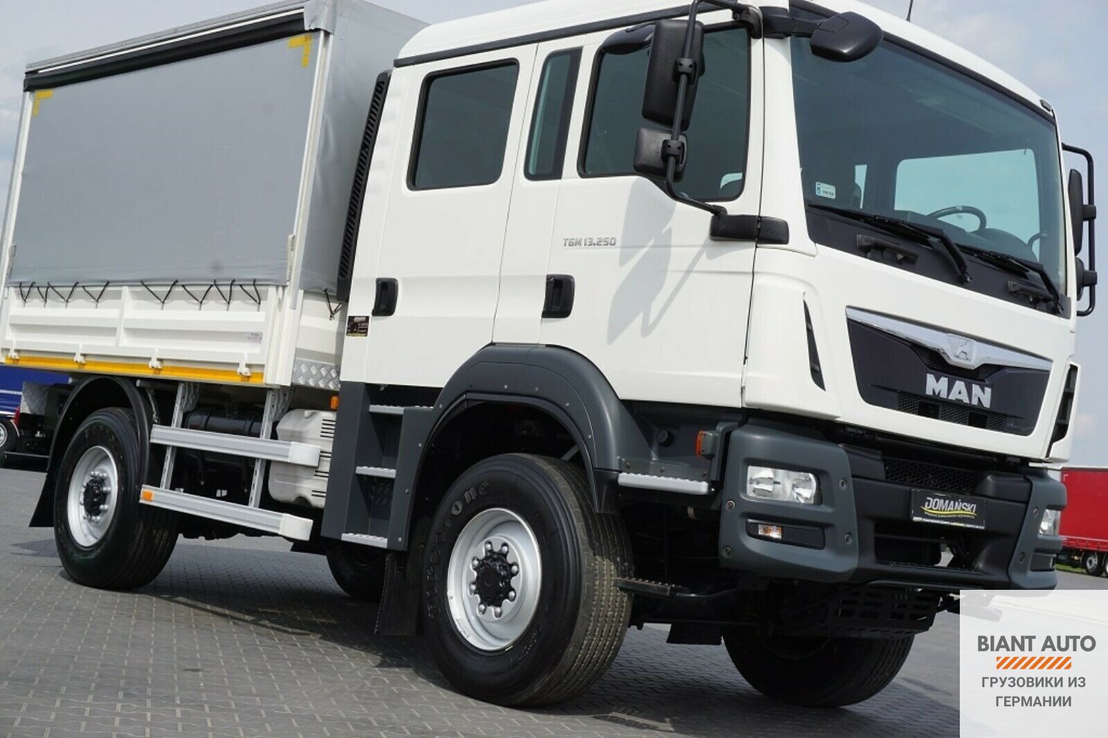 MAN TGM 13.250L, 4 х 4, 7 мест, тентованный-бортовой, 2014, из Германии.  Компания BIANT AUTO Грузовики из Германии