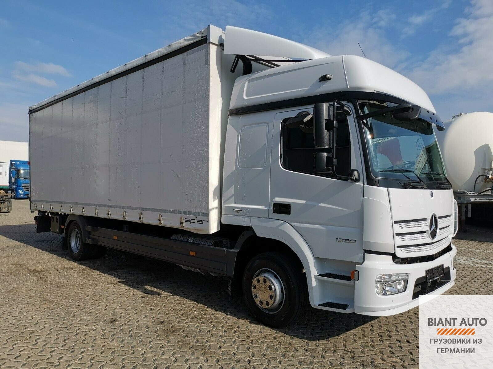 Mercedes Atego 1230 2014 г.в., Тентованный шторный с гидробортом , из  Германии. Компания BIANT AUTO Грузовики из Германии