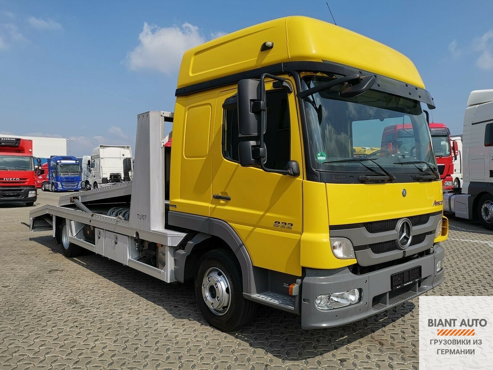 Mercedes Atego 822L, со спальником, автовоз на 2 автомобиля, из Германии.  Компания BIANT AUTO Грузовики из Германии